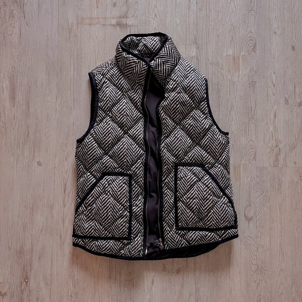 J. Crew Quilted Herringbone Down Vest